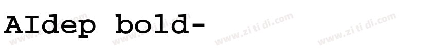 AIdep bold字体转换